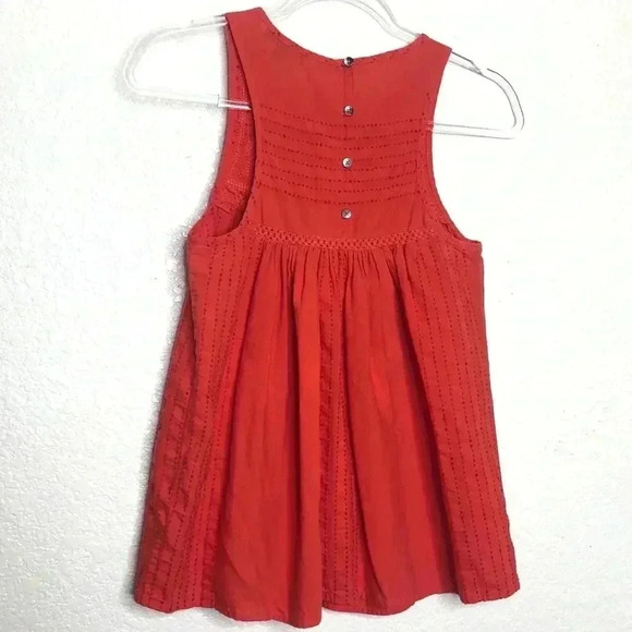 2/$25 Madewell Red Embroidered Swing Tank Top - Picture 8 of 8
